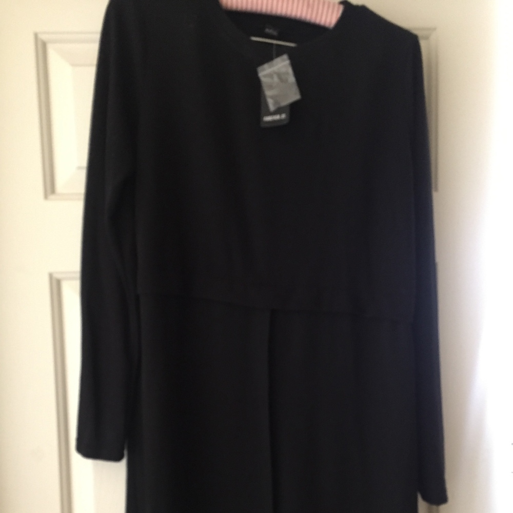 Black Knee Length Shirt